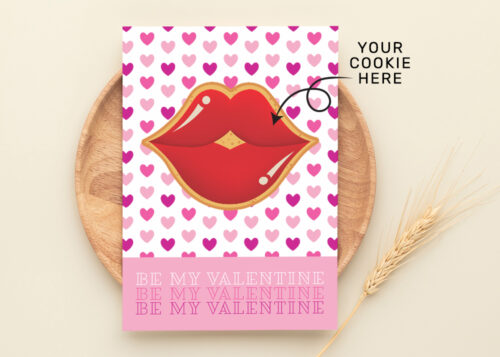 Valentine Hearts Cookie Card